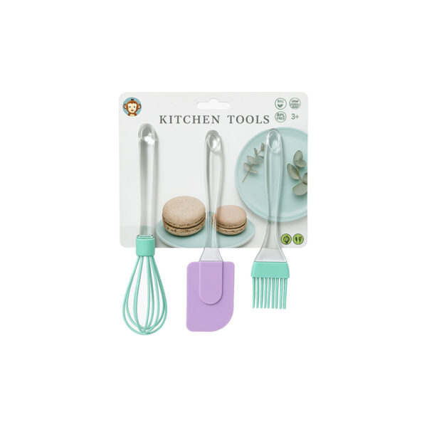 Aksesor kuzhine, Set veglash për ëmbëlsira, Model plastik, , 3 copë me doreza transparente