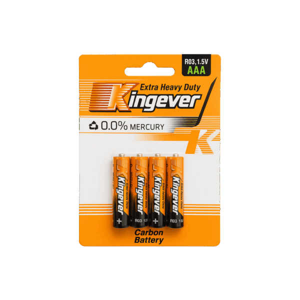 Elektronikë, Bateri, R03 AAA, Kingever, Extra Heavy Duty 4 copë