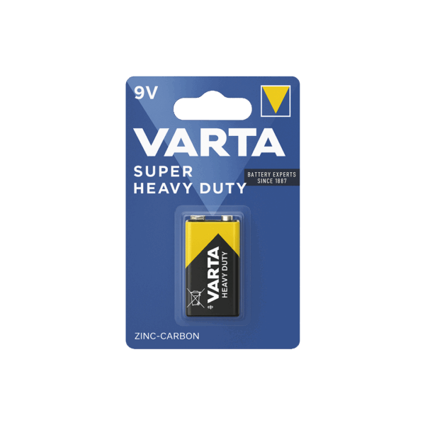 Elektronikë, Bateri, 9V, Varta, Super Heavy Duty Zinc-Carbon