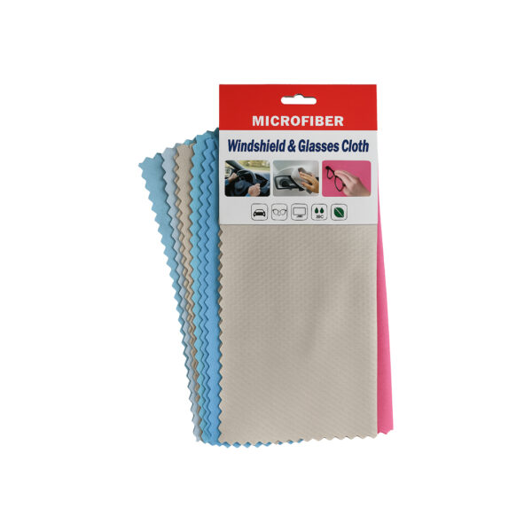 Kuzhina, Peshqirë pastrimi, Windshield & Glasses Cloth, Microfiber, Set me shumë ngjyra për xhama dhe syze