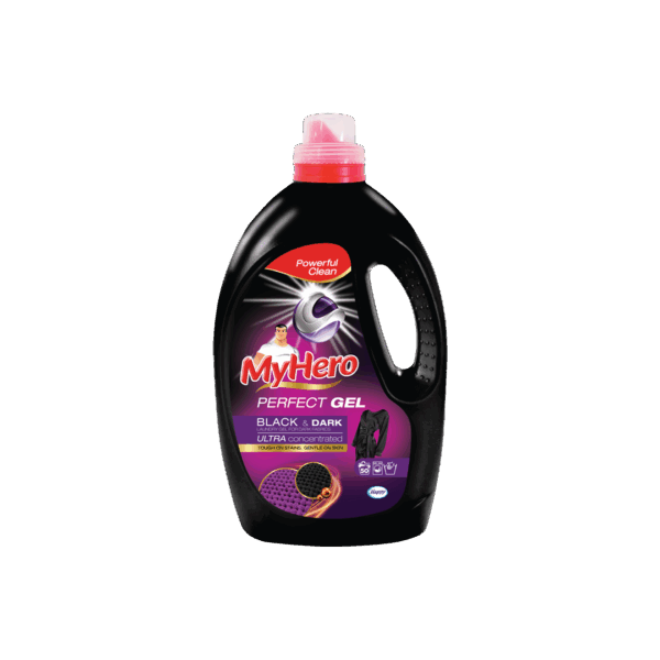Deterxhent xhel MyHero Perfect Gel Black & Dark 3L, për rroba të zeza dhe të errëta