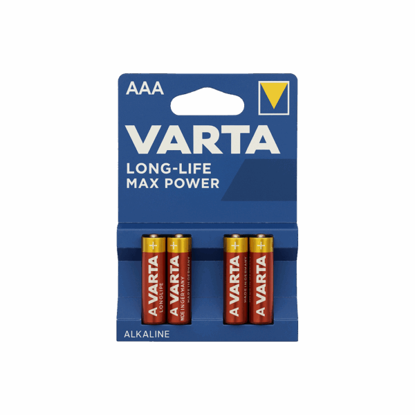 Elektronikë, Bateri, AAA, Varta, Longlife Max Power Alkaline 4 copë