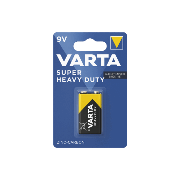 Elektronikë, Bateri, 9V, Varta, Super Heavy Duty Zinc-Carbon
