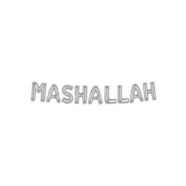 Balon letre, shkrimi “MASHALLAH”, i argjendtë