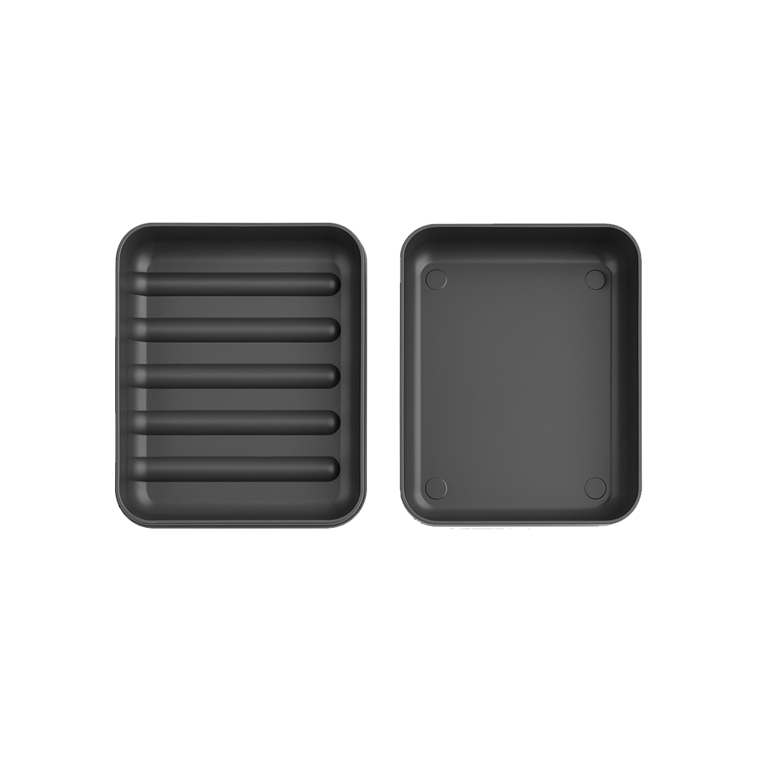 Mbajtëse sapuni plastike, e zezë