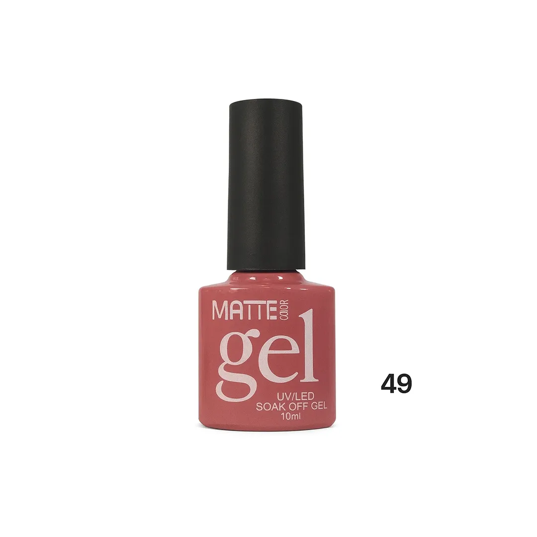 Xhel manikyr MATTE Color UV/LED, kafe rozë mat nr. 49