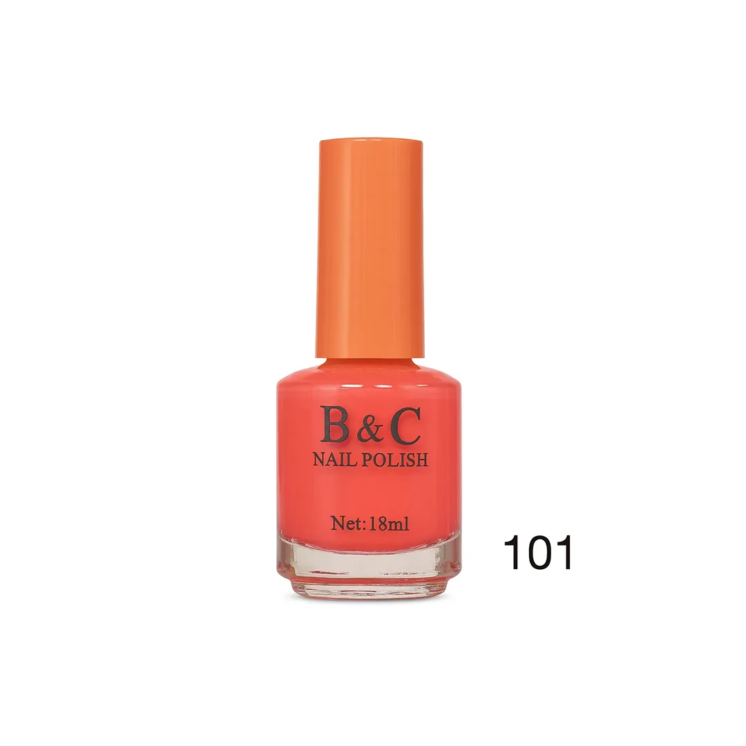 Llak për thonj B&C Nail Polish, ngjyrë korale e ndezur 18ml nr. 101