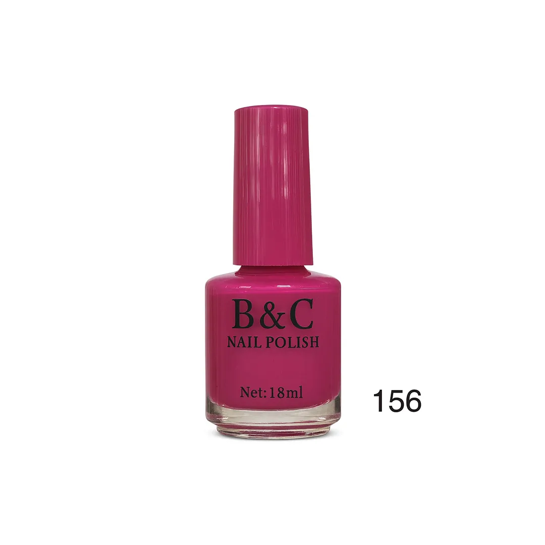 Llak për thonj B&C Nail Polish, ngjyrë rozë e errët 18ml nr. 156
