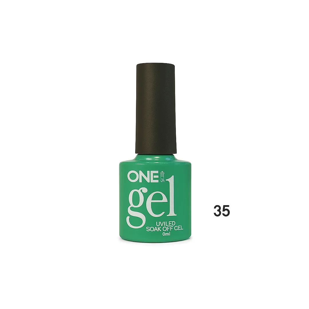 Xhel manikyr One Step UV/LED, jeshile me shkëlqim nr. 35