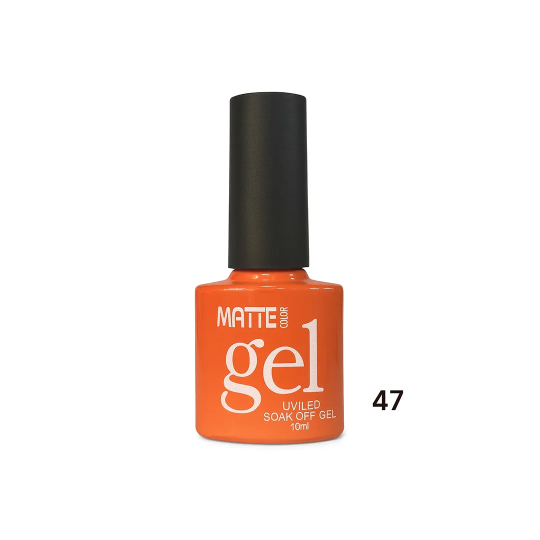 Xhel manikyr MATTE UV/LED, portokalli e ndezur nr. 47
