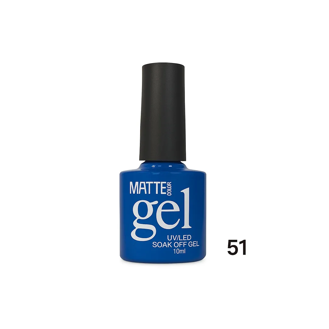 Xhel manikyr MATTE UV/LED, blu e ndezur nr. 51