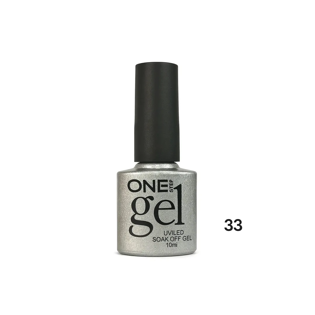 Xhel manikyr One Step UV/LED, argjendtë metalik nr. 33