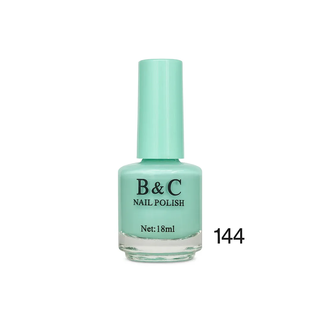 Llak për thonj B&C Nail Polish, ngjyrë e gjelbër mente 18ml nr. 144