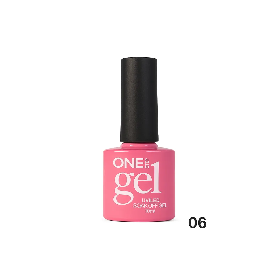 Xhel manikyr One Step UV/LED, rozë e ndezur nr. 06