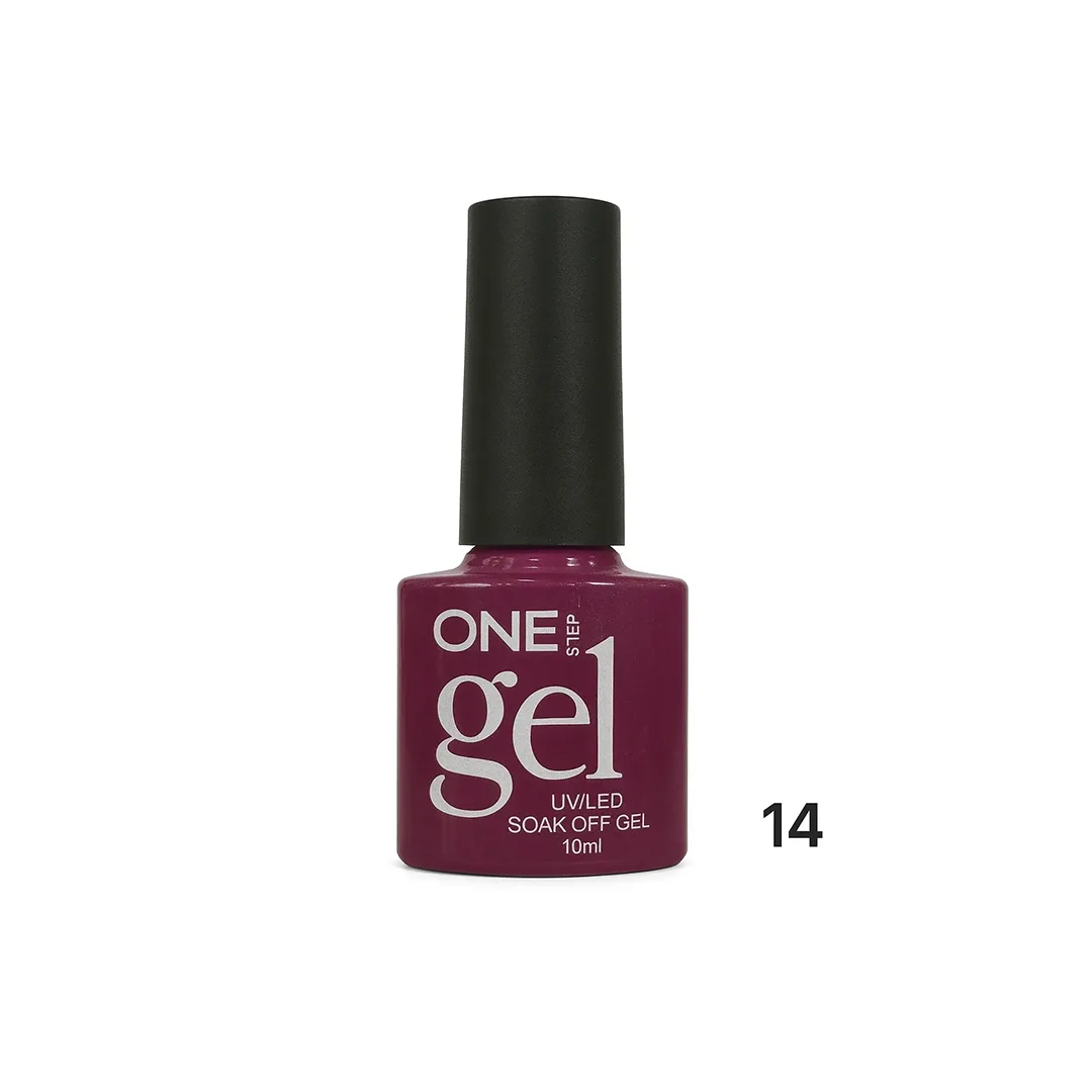 Xhel manikyr One Step UV/LED, vjollcë e errët nr. 14